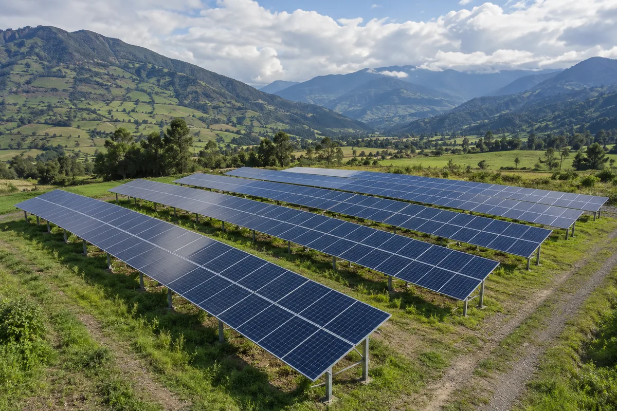 Módulos fotovoltaicos instalados en campo